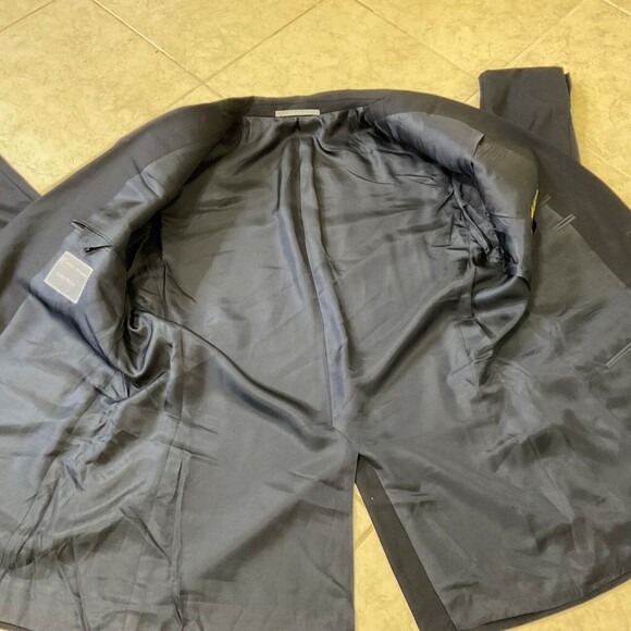 Hickey Freeman 43R Sport Coat Blazer Jacket Black Ing Lora Piana Super 130s - Picture 9 of 15